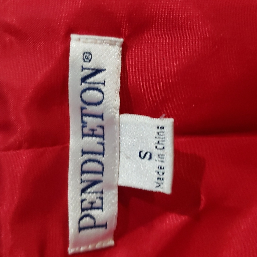 Pendleton red button up pea coat size small - Picture 5 of 8
